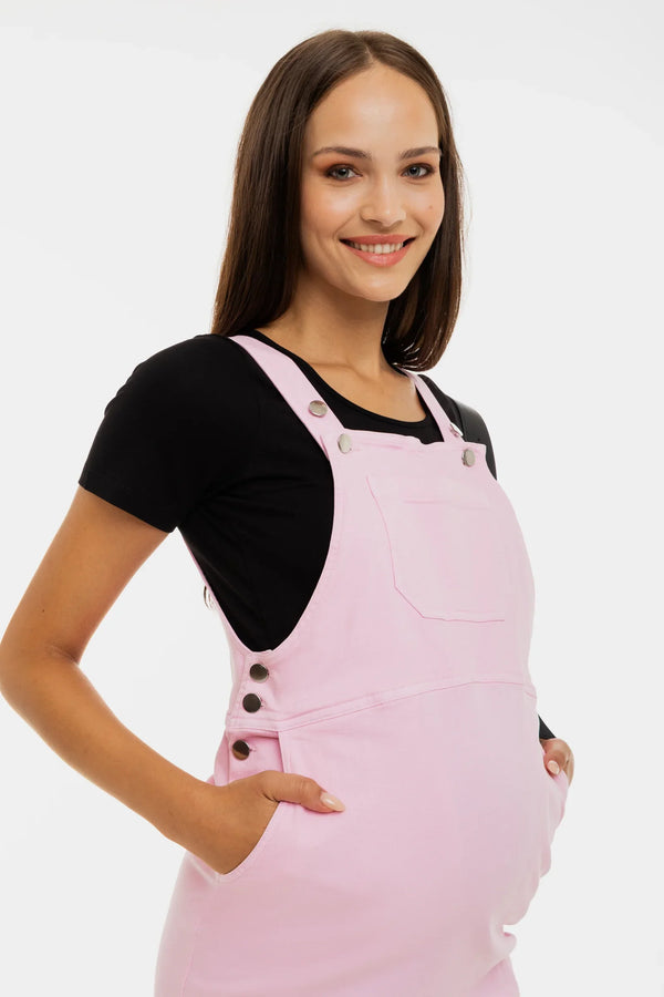 Sarafan roz din bumbac pentru gravide și alăptare