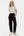 Pantaloni cargo din satin pentru gravide - negru