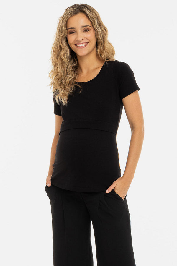 Bluză de bumbac pentru gravide și alăptare