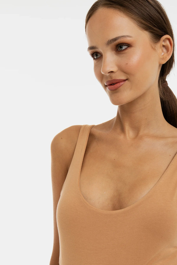 Salopetă dublă din bumbac pentru gravide – bej