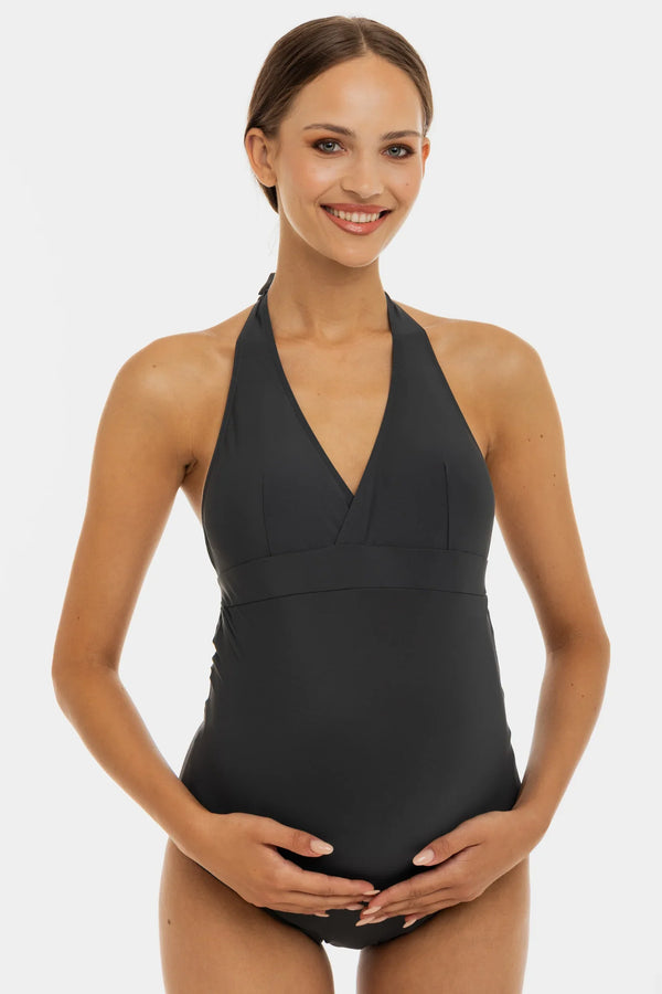 Costum de baie întreg pentru gravide și alăptare - grafit