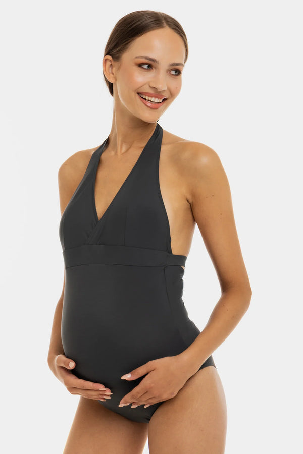 Costum de baie întreg pentru gravide și alăptare - grafit