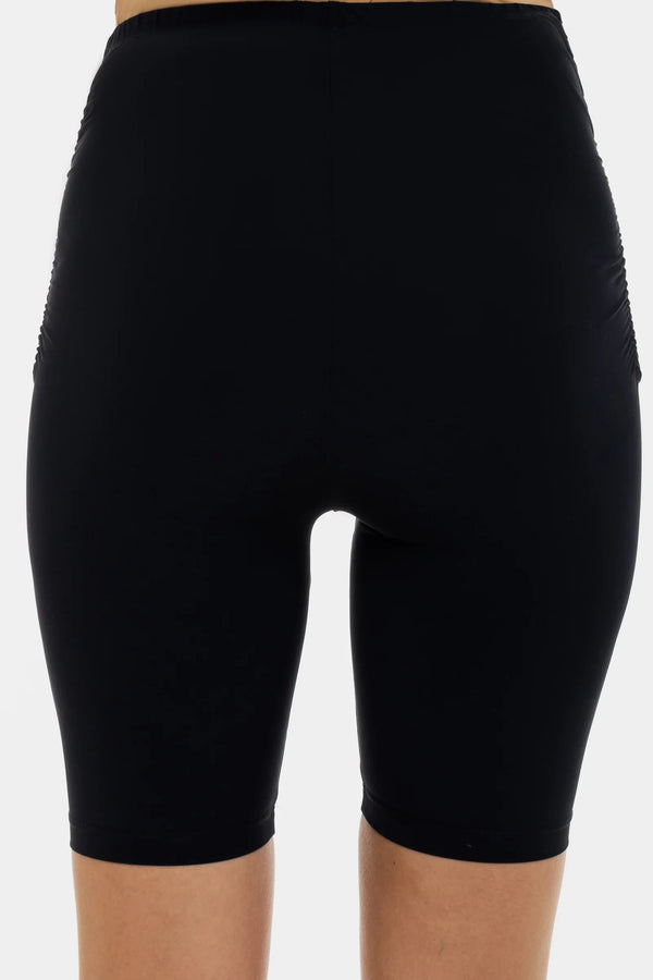 Colanți scurți pentru gravide cu încrețituri - albastru închis