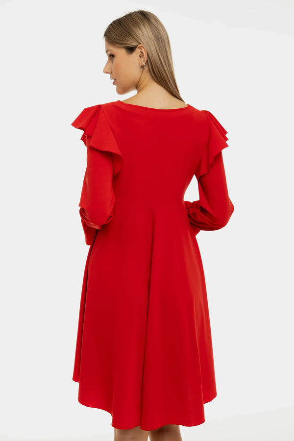 Rochie vaporoasă gravide și alăptare cu mâneca lungă