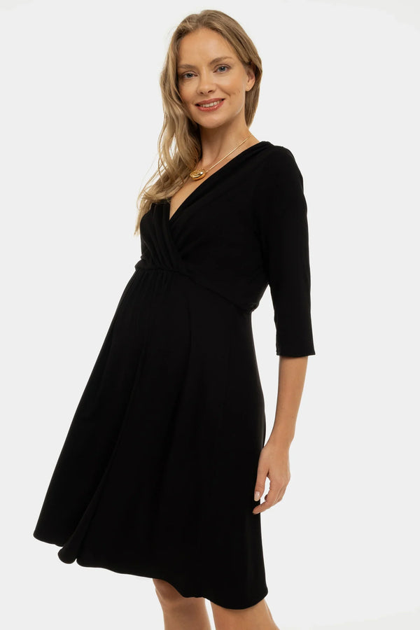 Rochie eleganta pentru gravide și alăptare - neagra