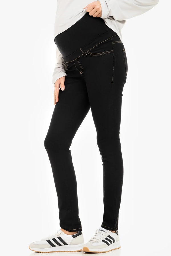 Blugi elastici pentru gravide cu curea detașabilă