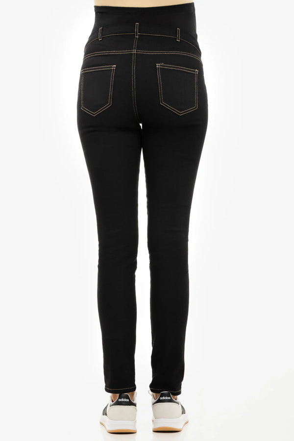 Blugi elastici pentru gravide cu curea detașabilă