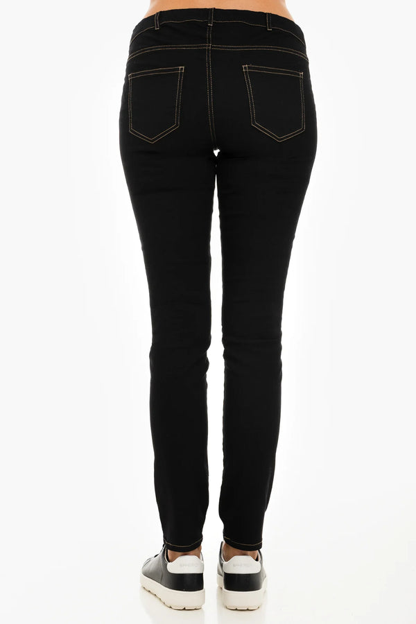 Blugi elastici pentru gravide cu curea detașabilă