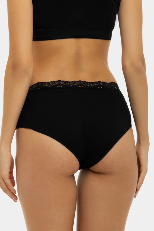 Bikini din bumbac pentru gravide cu dantelă