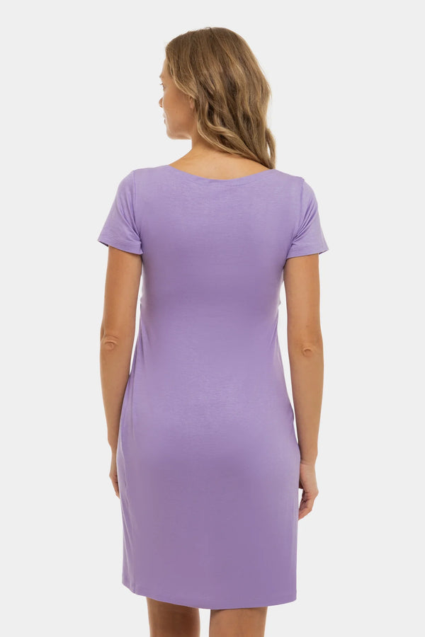 Cămașă de noapte pentru gravide și alăptare - liliac