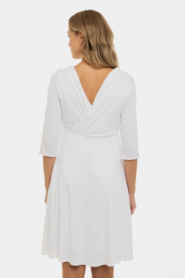 Rochie eleganta pentru gravide și alăptare - alba