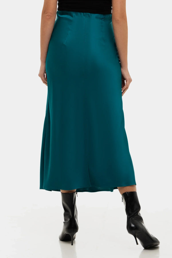 Fustă satinatӑ pentru gravide - turcoaz
