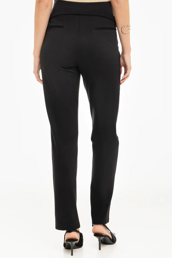 Pantalon elegant pentru gravide, din tricot – negri