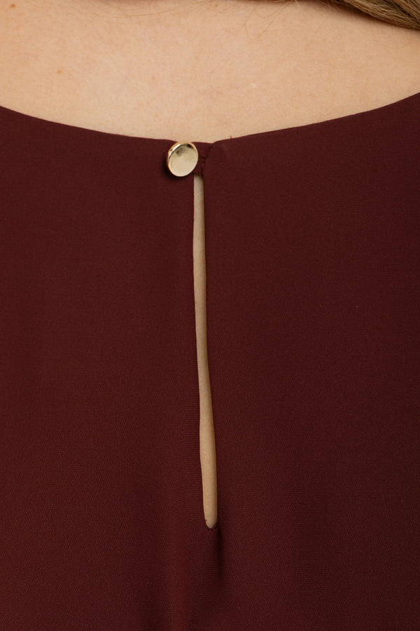 Rochie plisată de ocazie pentru gravide – maro