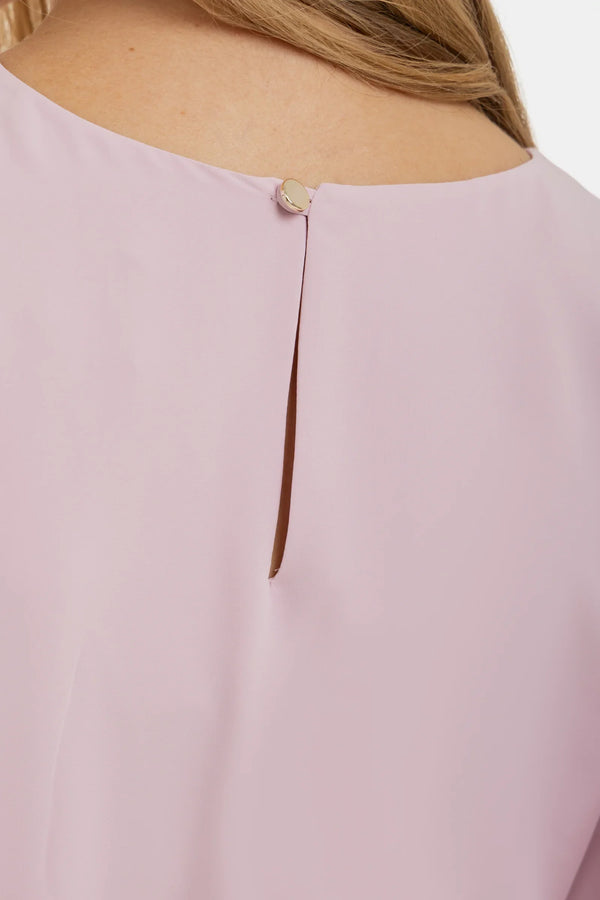 Rochie plisată de ocazie pentru gravide – roz deschis