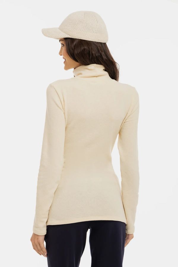 Pulover din bumbac pentru gravide și alăptare – ecru