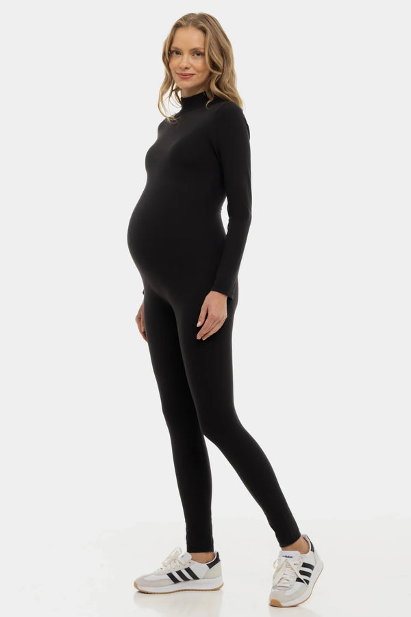 Salopetă modelatoare cu guler polo pentru gravide
