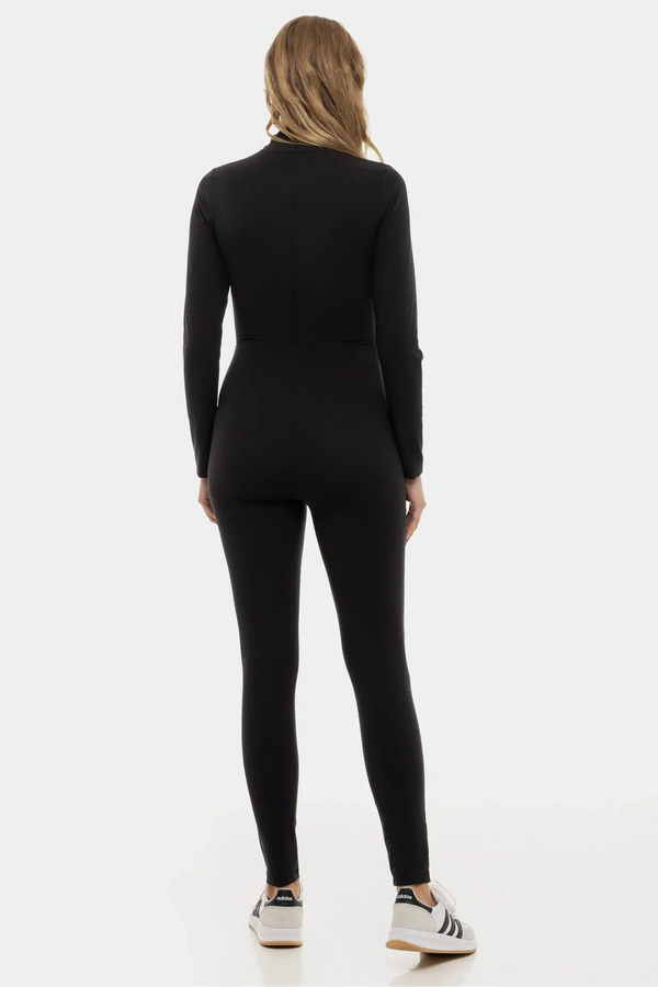 Salopetă modelatoare cu guler polo pentru gravide