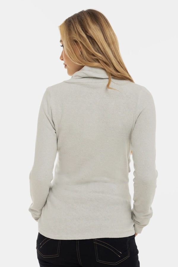 Pulover pentru gravide și alăptare cu guler