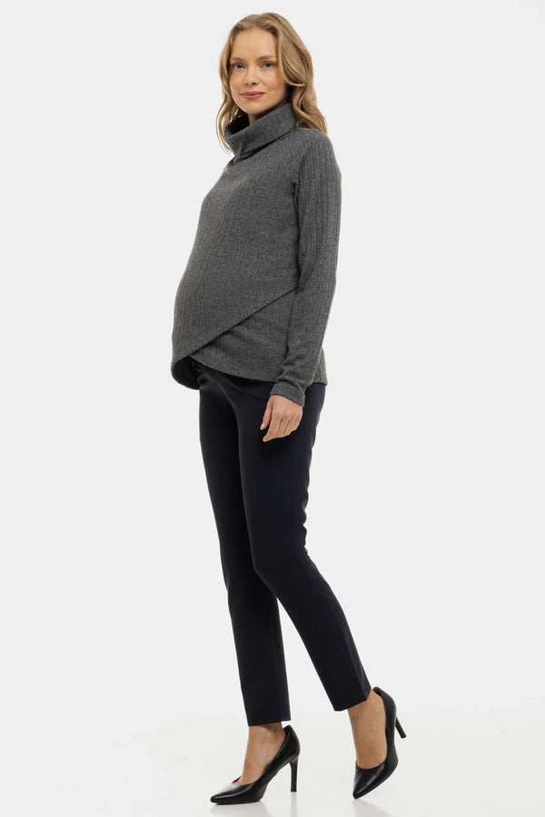 Pantaloni albastru închis pentru gravide