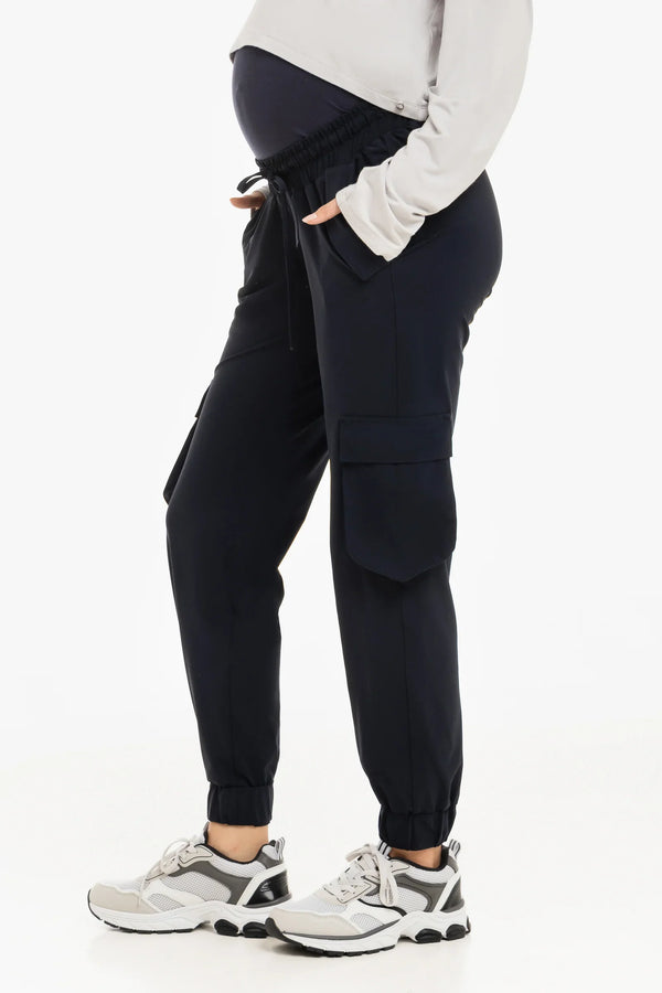Pantaloni cargo bleumarin pentru gravide