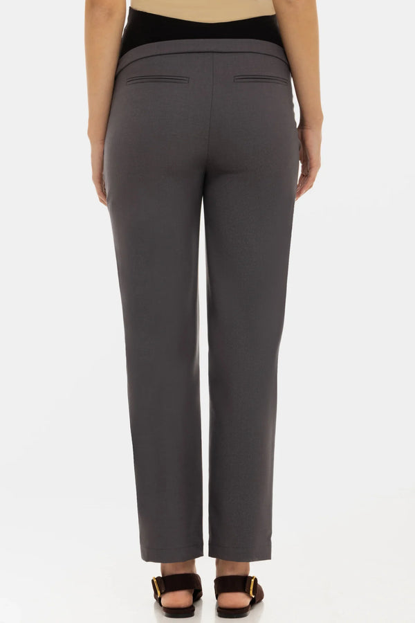 Pantaloni office pentru gravide din amestec de lână – grafit