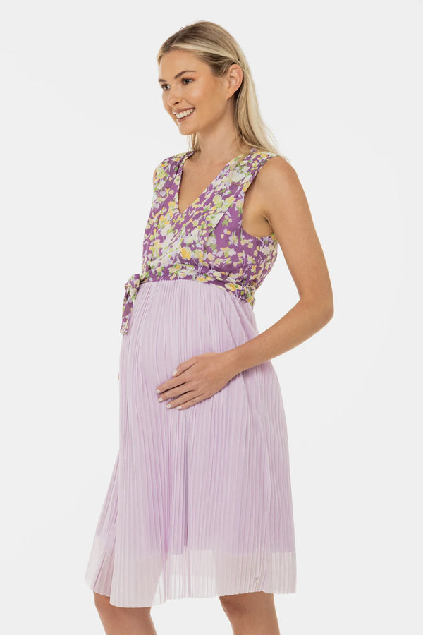 Rochie oficială plisată pentru gravide și alăptare