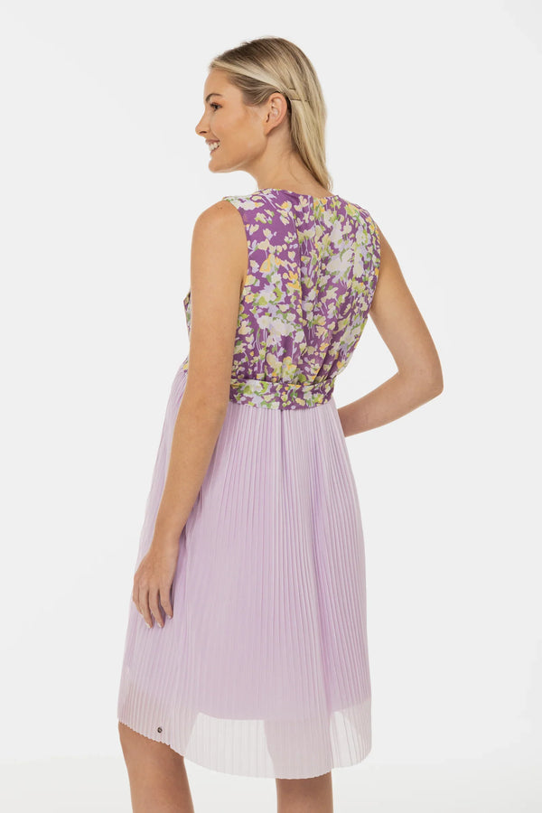 Rochie oficială plisată pentru gravide și alăptare