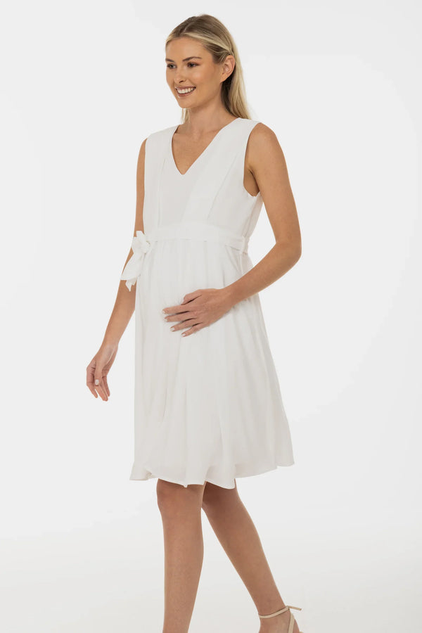 Rochie de mireasă pentru gravide și alăptare, cu fustă vaporoasă