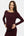 Rochie lungă elegantă cu falduri – bordo