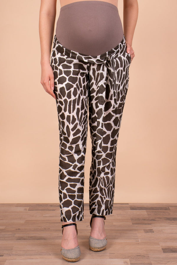 Pantaloni din in pentru gravide
