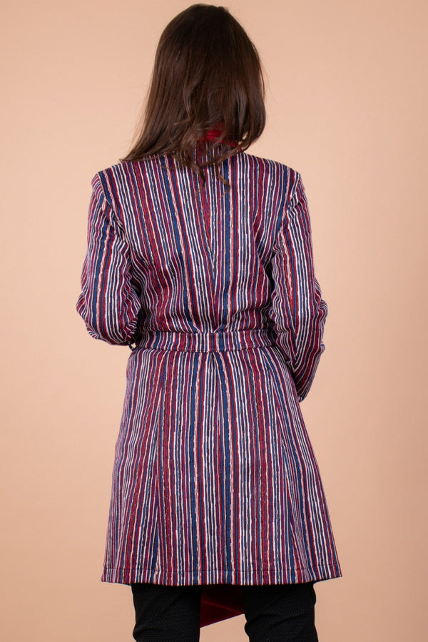 Mantoucu cu partea în față de piele