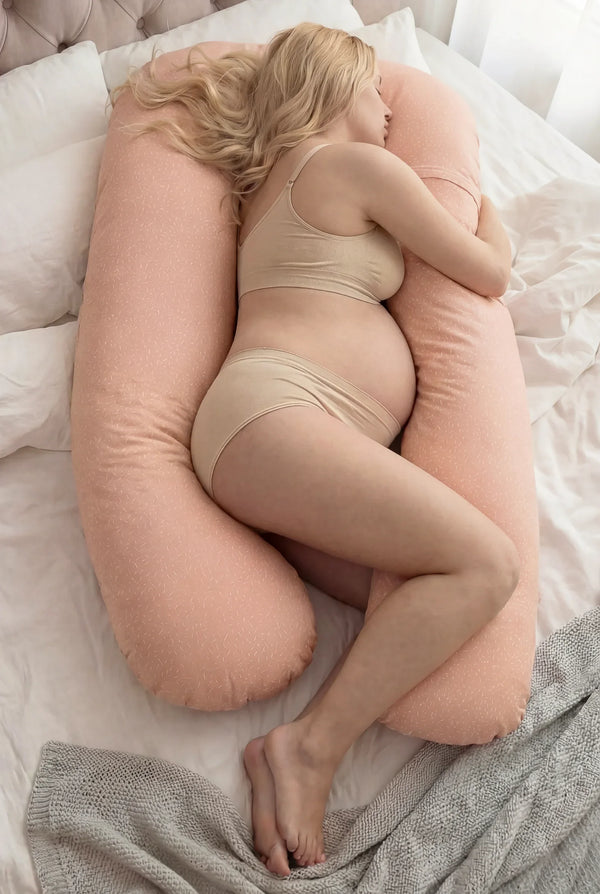 Pernă U 3 în 1 pentru gravide și alăptare – Confetti Piersică