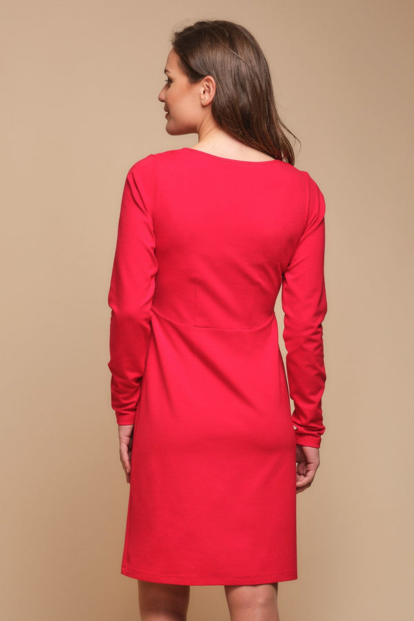 Rochie elegantă pentru gravide și alăptare cu mâneca lungă