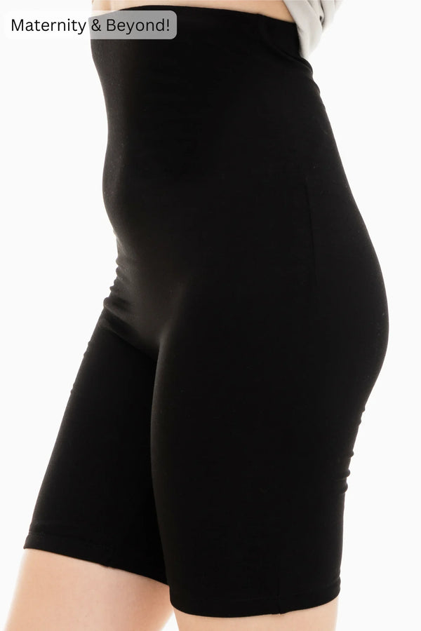 Colanți moi dubli pentru gravide - negri