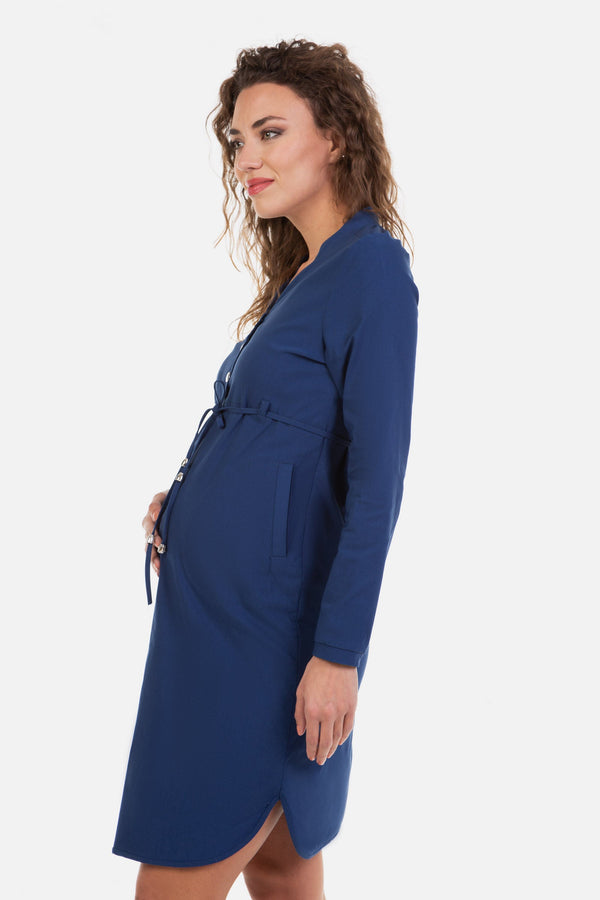 Rochie elastică pentru gravide și alăptarе - albastra