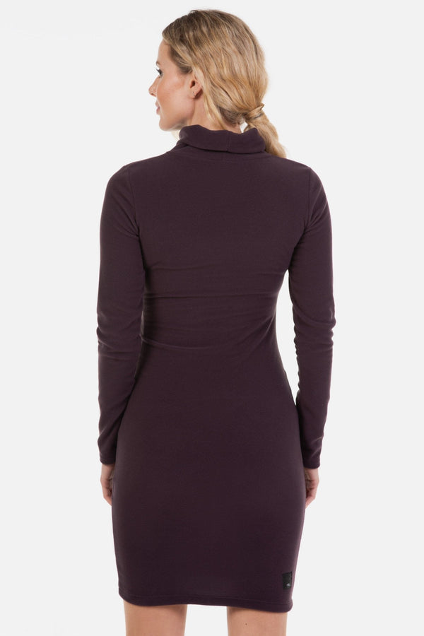 Rochie pentru gravide și alăptare de fleece - culoare visiniu