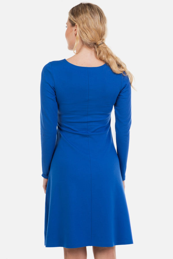 Rochie elegantă pentru gravide și alăptare - albastră