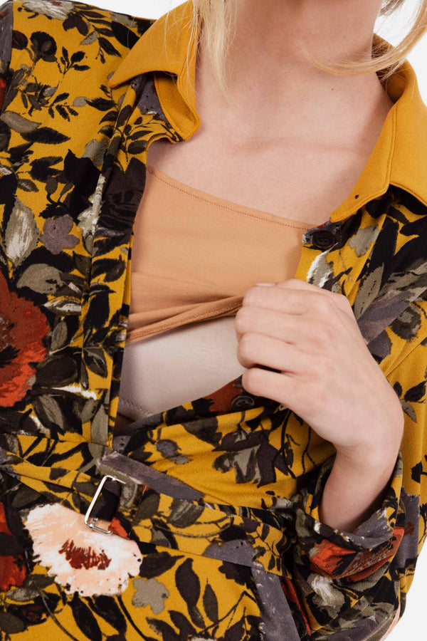 Rochie pentru gravide și alăptare cu imprimeu floral