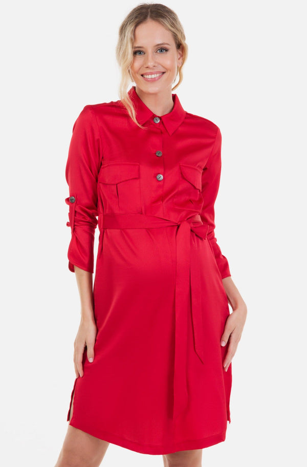 Rochie satinată pentru gravide și alăptare