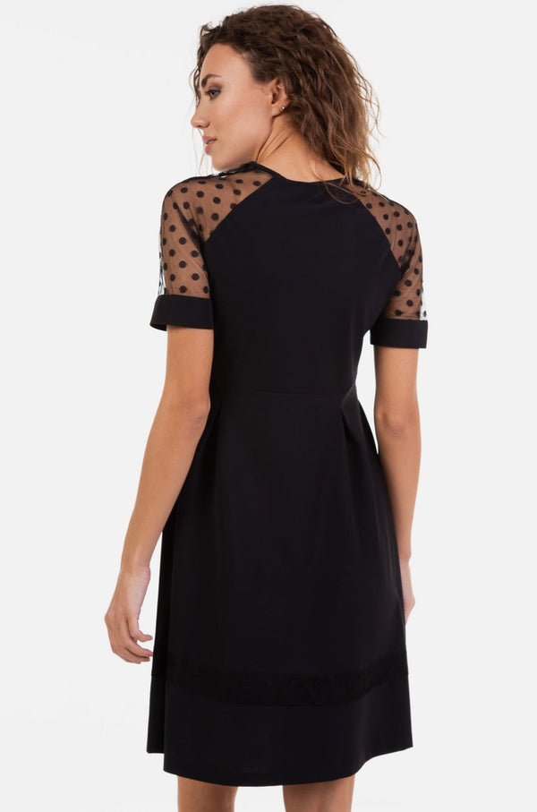 Rochie pentru gravide și alăptare cu element transparent