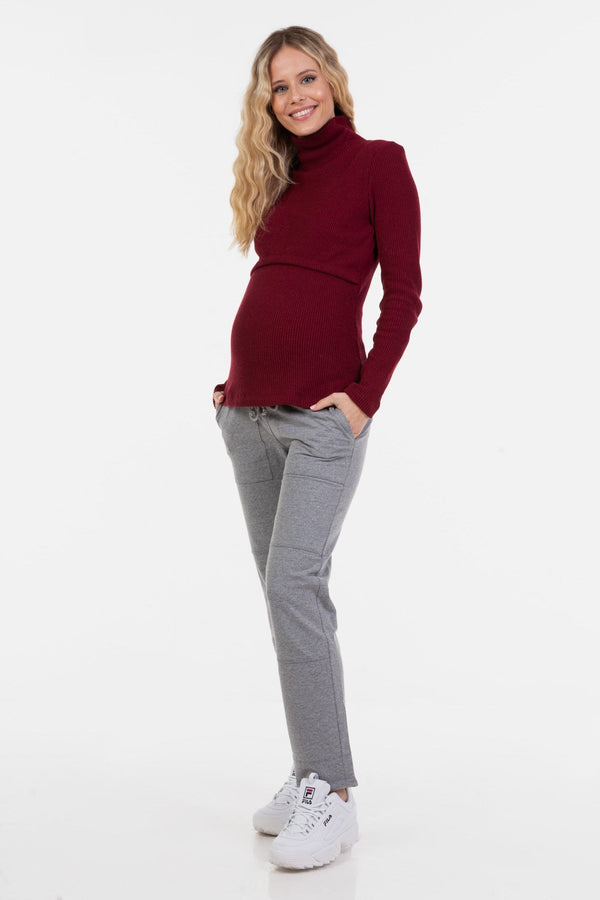 Pantalon sport pentru gravide – gri