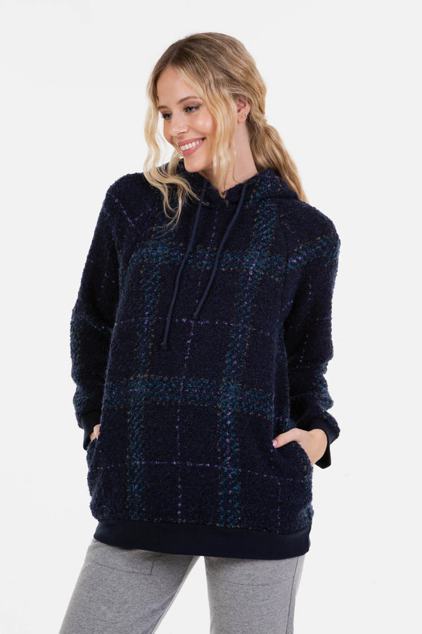 Hanorac în carouri pentru gravide și alăptare