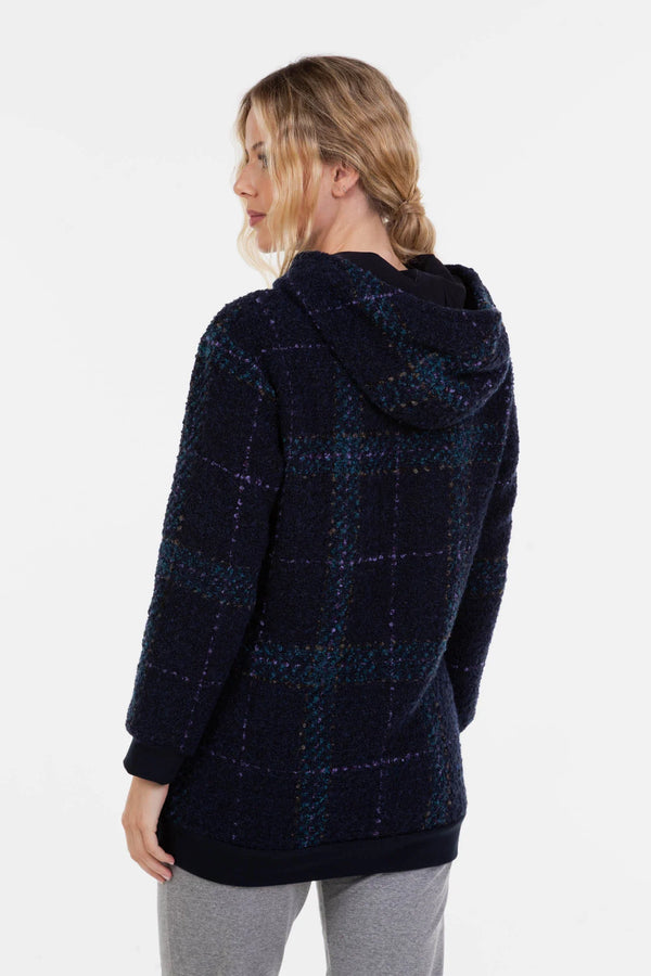 Hanorac în carouri pentru gravide și alăptare