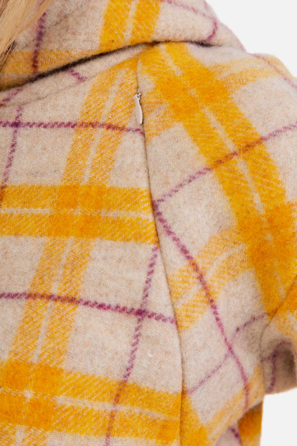 Hanorac în carouri pentru gravide și alăptare