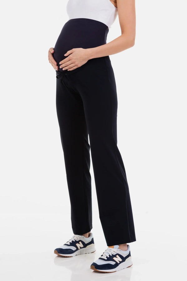 Pantaloni sport-eleganți pentru gravide – albastru închis