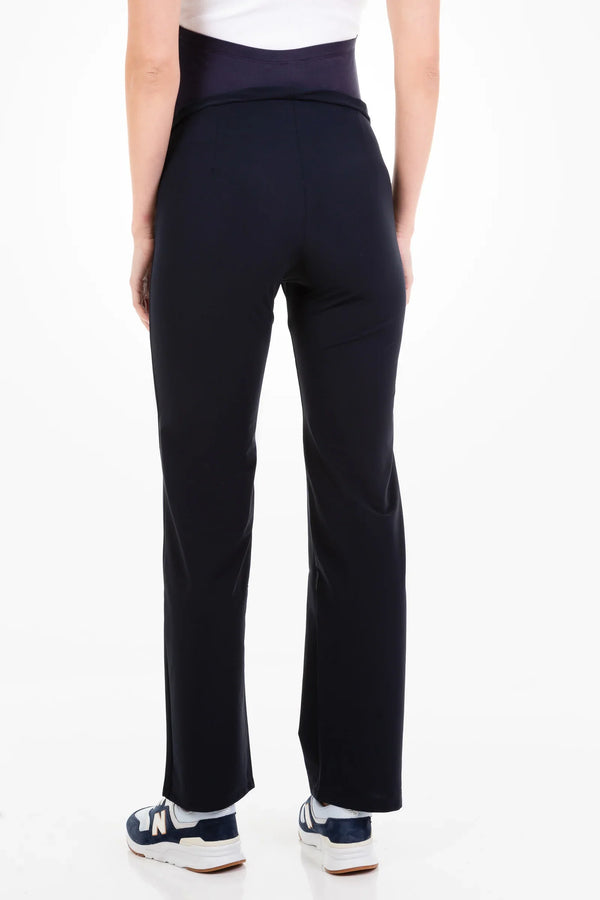 Pantaloni sport-eleganți pentru gravide – albastru închis