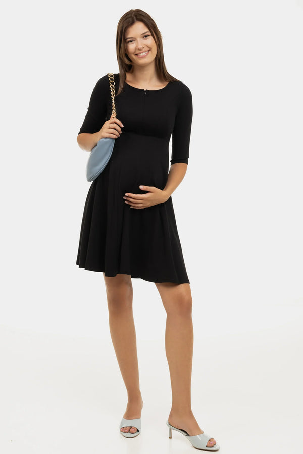 Rochie de seară neagră pentru gravide și alăptare