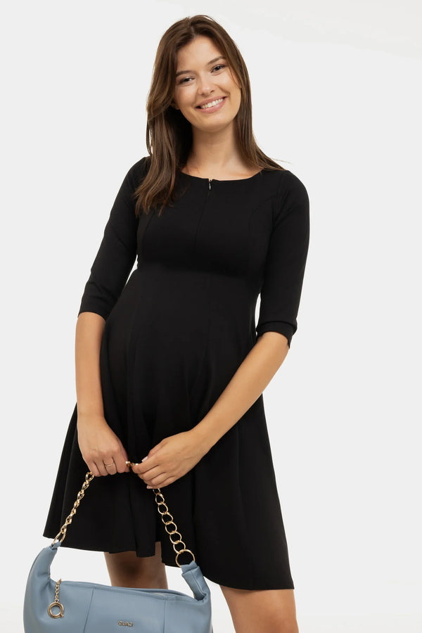 Rochie de seară neagră pentru gravide și alăptare