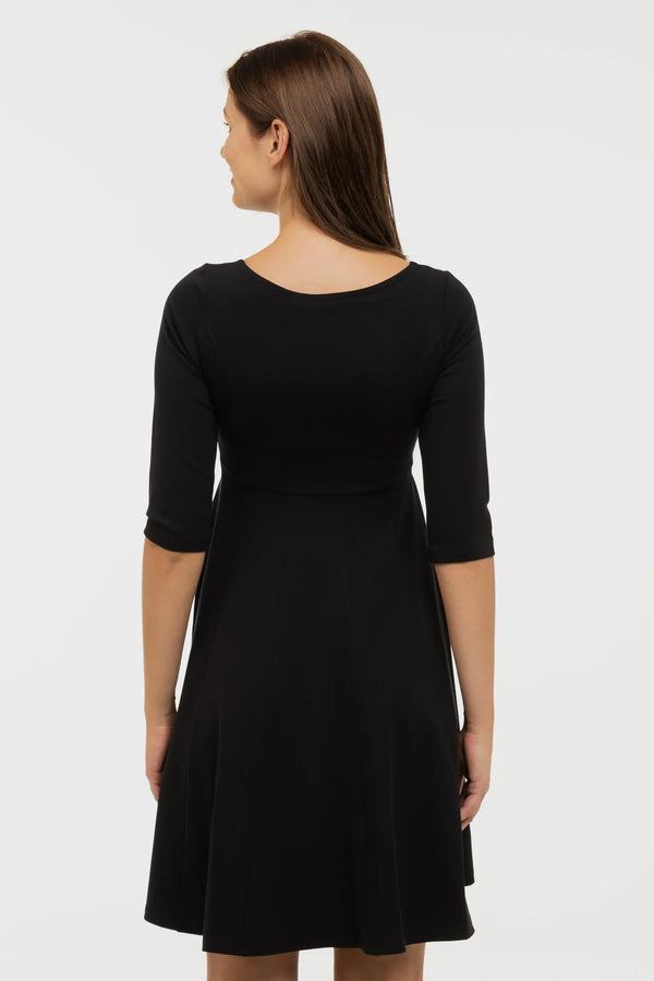 Rochie de seară neagră pentru gravide și alăptare